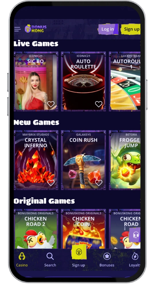 BonusKong kasino app