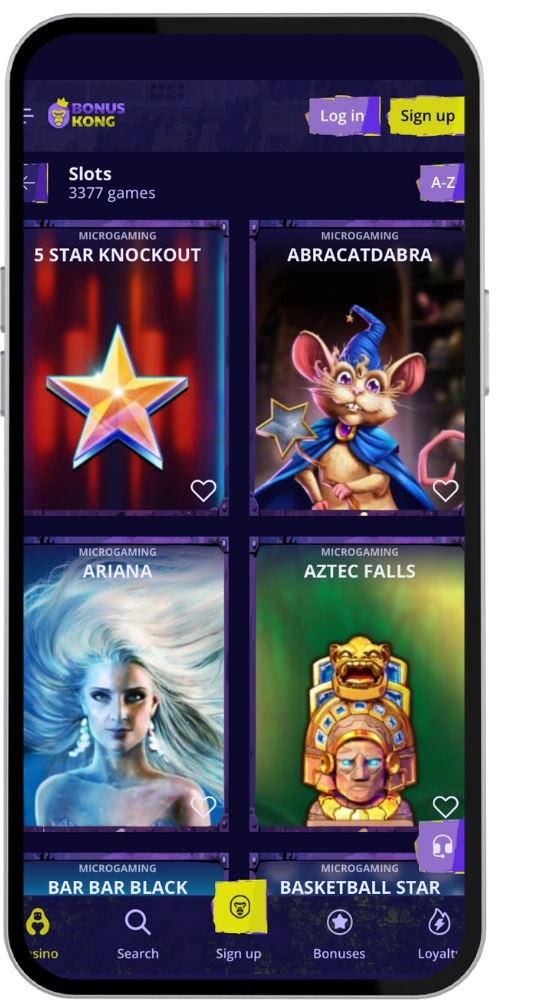 BonusKong kasino apk